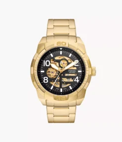 FOSSIL BROWNSMAN AUTOMATIC GOLD TONE STAINLESS STEEL