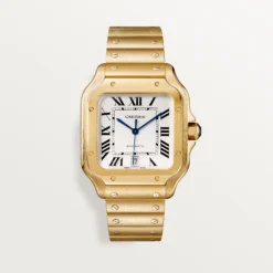 CARTIER STAINLESS STEEL YELLOW GOLD WHITE DIAL “SANTOS DE CARTIER"