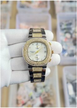Pate_k Philippe Nautilus Diamond Two Tone White - J1671