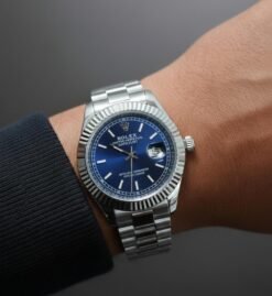 Role_x Oyster Perpetual Date Just Silver-Blue Working Like Automatic