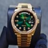 Role_x Oyster Perpetual Day Date Diamond Gold-Green