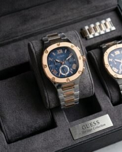 Guess Square Chronograph 2Ton-Copper-Blue