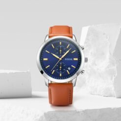 Fossi_l Townsman Chronograph LightBrown-Silver-Blue