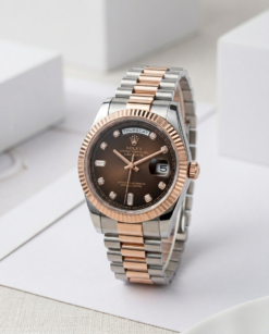 Role_x Oyster Perpetual Day Date Diamond 2Ton-Copper-Brown 40 Battery