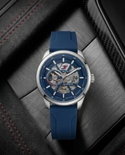 Tommy Hilfige_r Automatic Silicon Black-Silver-Blue