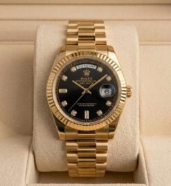 Rolee_x Oyster Perpetual Day Date Diamond Gold-Black 40 Battery