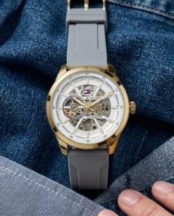 Tommy Hilfige_r Automatic Silicon Grey-Gold-White