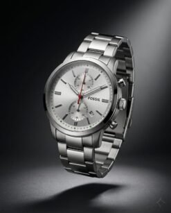 Fossi_l Minimalist Chronograph Silver-White