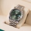 Role_x Oyster Perpetual Day Date 40 Battery Silver-Green