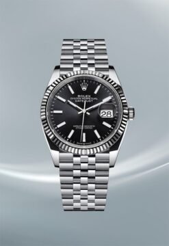 Role_x Oyster Perpetual Date Just Silver-Black