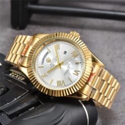Rolee_x Oyster Perpetual Day Date 40 Battery Gold-White