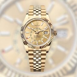 Rolee_x Oyster Perpetual Sky Dweller Gold-Gold