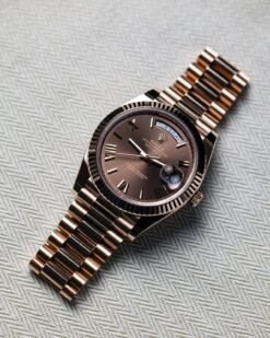 Rolee_x Oyster Perpetual Day Date 40 Battery Copper Brown