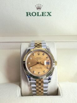 Rolee_x Oyster Perpetual Date Just 2Ton-Gold-Gold Diamond