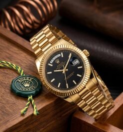 Rolee_x Oyster Perpetual Day Date Gold-Black
