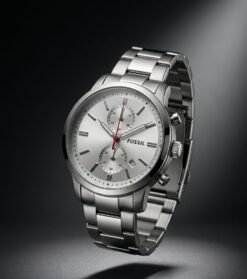 Fossi_l Minimalist Chronograph Silver-White
