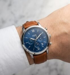 Foss_Neutro Chronograph LightBrown Silver Blue