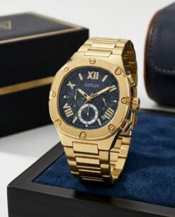 Guess Square Chronograph Gold-Blue