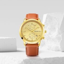 Fossii_l Townsman Chronograph LightBrown Gold