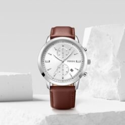 Fossii_l Townsman Chronograph DarcBrown-Silver-White