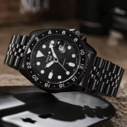 Seiko 5 Sports GMT Quartz Movement Full Black