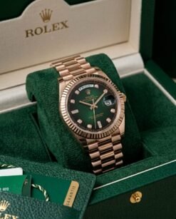 Rolee_x Oyster Perpetual Day Date Diamond Copper-Green 40 Battery