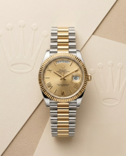 Rolee_x Oyster Perpetual Day Date 40 Battery 2Ton-Gold-Gold