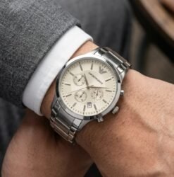 Emporio Armaan_i Classic Silver White