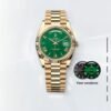 Rolee_x Oyster Perpetual Day Date 40 Battery Gold-Green