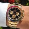 Rolee_x Oyster Perpetual Rainbow Gold