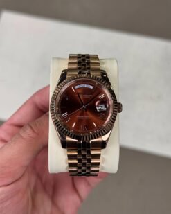 Seiko Oyster Perpetual Day Date Movment Like Automatic Copper-Brown-Arabic