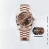 Rolee_x Oyster Perpetual Day Date 40 Battery Copper Brown