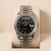 Rolee_x Oyster Perpetual Day Date 40 Battery Silver-Black